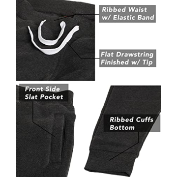 Men's Fleece Jogger Sweatpants - Heather Charcoal