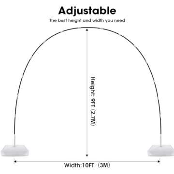 Chamvis Balloon Arch Kit with Electric Balloon Pump, Adjustable Balloon Arch Stand Garden Arbors: Ba...