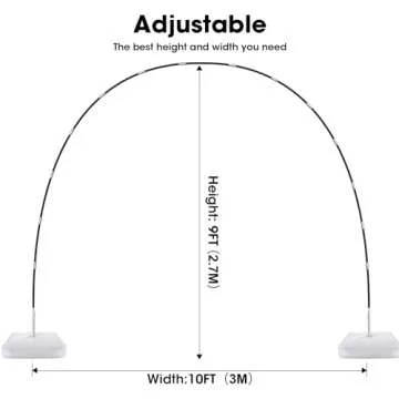 Chamvis Balloon Arch Kit with Electric Balloon Pump, Adjustable Balloon Arch Stand Garden Arbors: Ba...