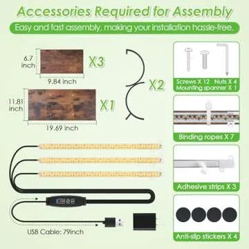 Dreyoo Plant Stand with Grow Light, 3 Tiered Plant Shelf with Grow Light, S Shaped Plant Stand Indoor with Grow Lights Small, Metal Plant Stand Flower Holder for Living Room, Bedroom, Patio (Black)