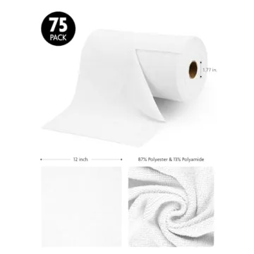 Fantasticlean Microfiber Cloth Roll 75 Pack Reusable Washable