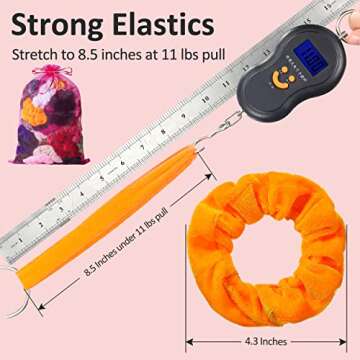 ADRIONE Velvet Hair Scrunchies - 60 Pack for Women, Girls, and Kids - Bulk Scrunchies Hair Ties No Damage Scrunchy Hair Bands Ponytail Holders for Thick, Curly, Thin, Fine Hair