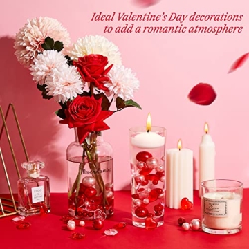 MTLEE 2116 Pieces Valentine's Day Pearl Vase Fillers