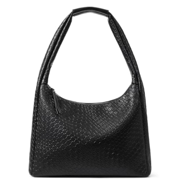 BOSTANTEN Shoulder Bag for Women Trendy Summer Hobo Handbag Purse Top-handle Tote Bag, Black