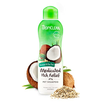 TropiClean Oatmeal Dog & Cat Shampoo for Itchy Skin, Puppy & Kitten Safe