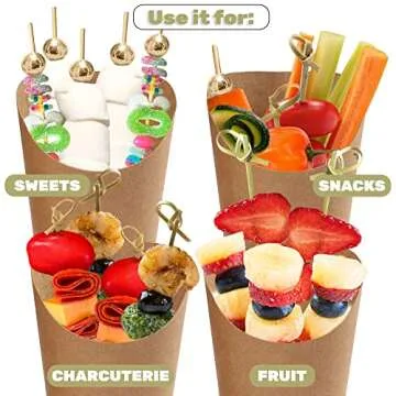 CUSINIUM 50pk 14oz Kraft Charcuterie Cups & Picks