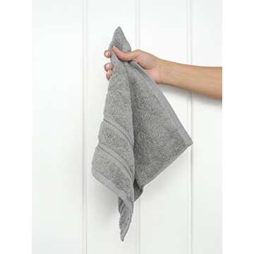 American Soft Linen Luxury Washcloths for Bathroom, 100% Cotton 4 Piece Turkish Wash Cloth Set, 13x1...