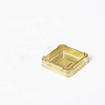 50 Clear Mini Cake Boxes with Labels - Perfect for Treats