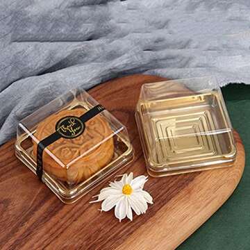 Elegant Clear Mini Cupcake Containers for Desserts