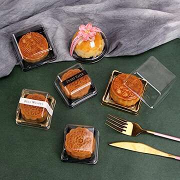 Elegant Clear Mini Cupcake Containers for Desserts