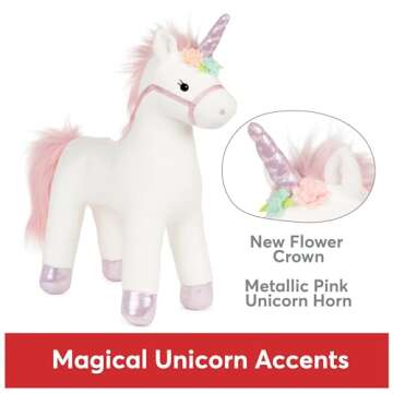 GUND Lily Rose Unicorn Stuffed Animal Plush Toy for Ages 1 and Up, White, 15”