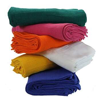 Arkwright Surgical Huck Towels - (Pack of 12) Lint Free & Highly Absorbent Pre-Treated Cotton Cleaning Cloths, Perfect for Medical, Auto Detailing, Window Glass, and Shop, 16 x 26 in, Blue