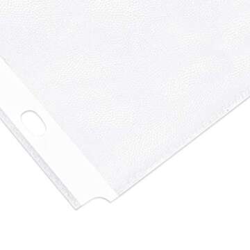 Amazon Basics Durable Clear Sheet Protectors for 3 Ring Binder, 8.5 in x 11 in, 3 holes, 200 Pack