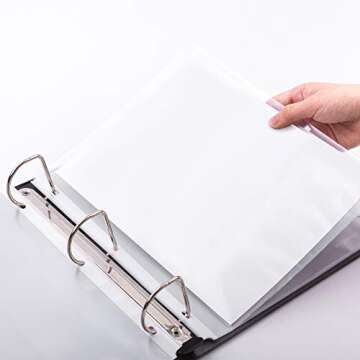 Amazon Basics Durable Clear Sheet Protectors for 3 Ring Binder, 8.5 in x 11 in, 3 holes, 200 Pack