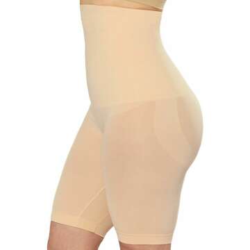 SHAPERMINT High Waisted Body Shaper Shorts for Women - Ultimate Tummy Control & Thigh Slimming