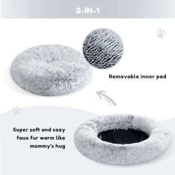 Calming Dog & Cat Bed - Cozy, Soft and Anti-Anxiety