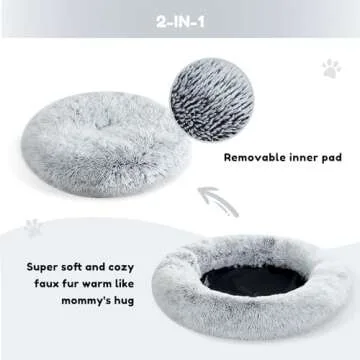 Calming Dog & Cat Bed - Cozy, Soft and Anti-Anxiety