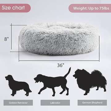Calming Dog & Cat Bed - Cozy, Soft and Anti-Anxiety