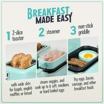 Shop Nostalgia 3-in-1 Retro Breakfast Station for Easy Cooking