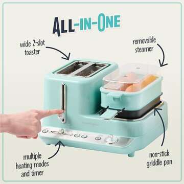 Shop Nostalgia 3-in-1 Retro Breakfast Station for Easy Cooking
