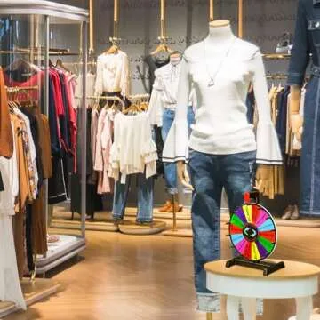 WinSpin 12" Color Prize Wheel Tabletop 14 Slots Heavy Duty Editable Spinning Wheel for Fortune Spinning Game Carnival & Tradeshow, Classic Series