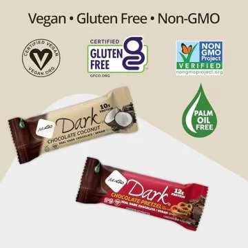 NuGo Dark Peanut Butter Cup, 12g Protein Bar, Vegan, Gluten Free, Non-GMO, Kosher Pareve, 24 Count