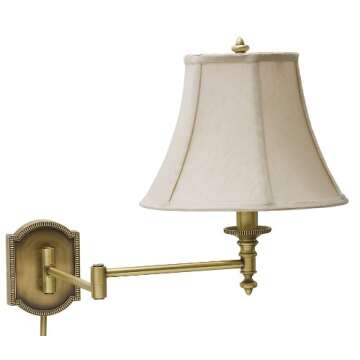 Elegant House of Troy WS761-AB Swing-Arm Wall Lamp in Antique Brass