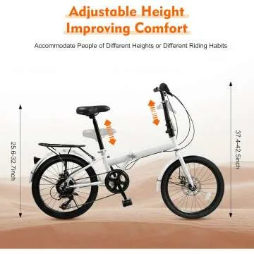 Foldable 20-inch Bike with 7 Gears & Disc Brakes
