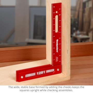 Woodpeckers 12-Inch Aluminum Precision Square for Woodworking