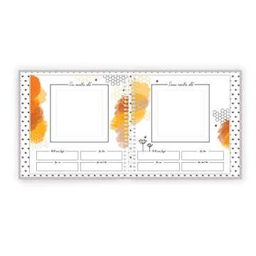 Lucy Darling Baby Memory Book, Luxury Baby First Year Book & Photo Album for Baby Boy/Girl, Keepsake Baby Books & Journals, Gender Neutral Memories & Milestone Book, Pregnancy Gift - Honey Bee