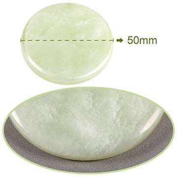 Eyelash Extension Jade Stone Glue Lashes Jade Stone Adhesive Pallet Fake Eye Lash Holder Base,Fake E...