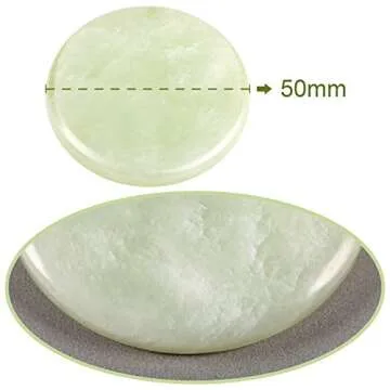 Eyelash Extension Jade Stone Glue Lashes Jade Stone Adhesive Pallet Fake Eye Lash Holder Base,Fake E...