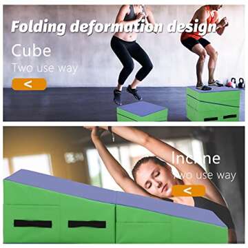 BestMassage Gymnastics Tumbling Mat Incline for All Ages