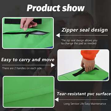 BestMassage Gymnastics Tumbling Mat Incline for All Ages