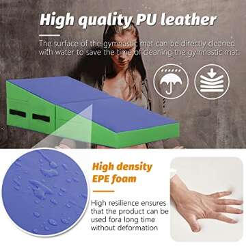 BestMassage Gymnastics Tumbling Mat Incline for All Ages