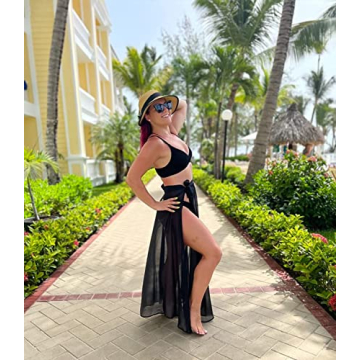LIENRIDY Women's Silky Beach Wrap Skirt Swimwear Cover Up