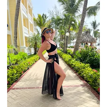 LIENRIDY Women's Silky Beach Wrap Skirt Swimwear Cover Up