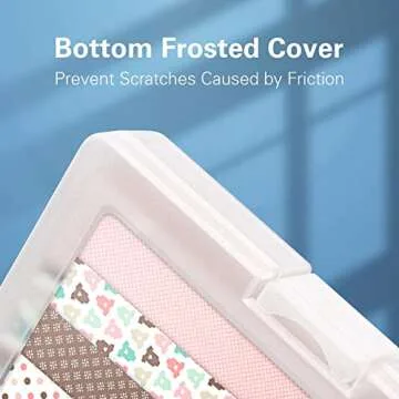 Denkee 12 x 12 Paper Storage, 4 Pack Scrapbook Paper Organizer Storage, Craft Organizers and Storage, Portable S torage Containers for Board Game, Craft, Art Supplies