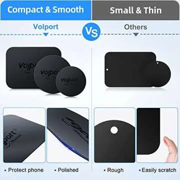 Volport Metal Plate for Secure Magnetic Phone Mounting