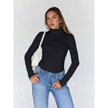 Shop Trendy Queen Turtleneck Long Sleeve Shirt for Winter