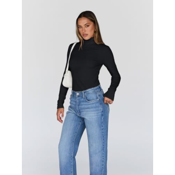 Shop Trendy Queen Turtleneck Long Sleeve Shirt for Winter