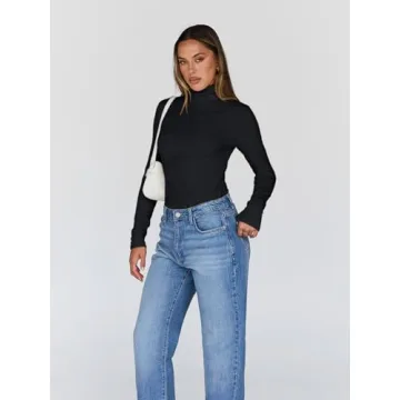 Shop Trendy Queen Turtleneck Long Sleeve Shirt for Winter