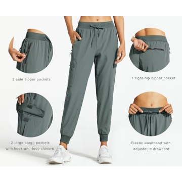 Libin Women's Cargo Joggers Lightweight Quick Dry Pants