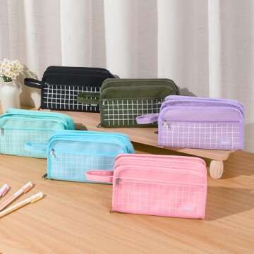Sooez Large Pencil Case for School Supplies, Big Capacity