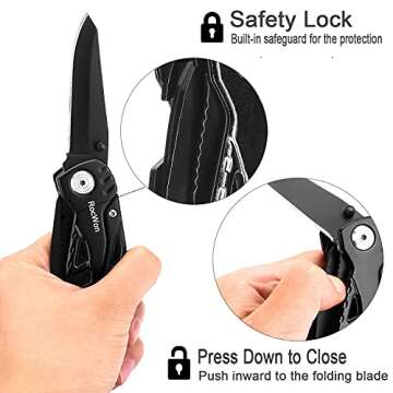 RocWon 11 in 1 Multitool Knife | Tactical & Camping Tool