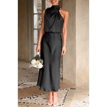 Elegant Satin Summer Dress for Weddings and Parties