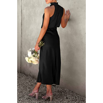 Elegant Satin Summer Dress for Weddings and Parties