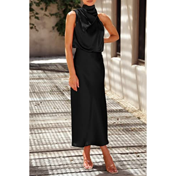 Elegant Satin Summer Dress for Weddings and Parties