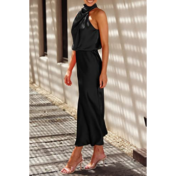 Elegant Satin Summer Dress for Weddings and Parties