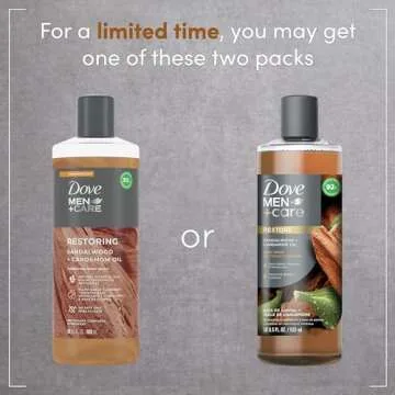 Dove Men+Care Body Wash Sandalwood + Cardamom Oil 4 Count